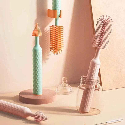 Electric Baby Bottle Brush _ 360° Rotating Cleaner Set: Green