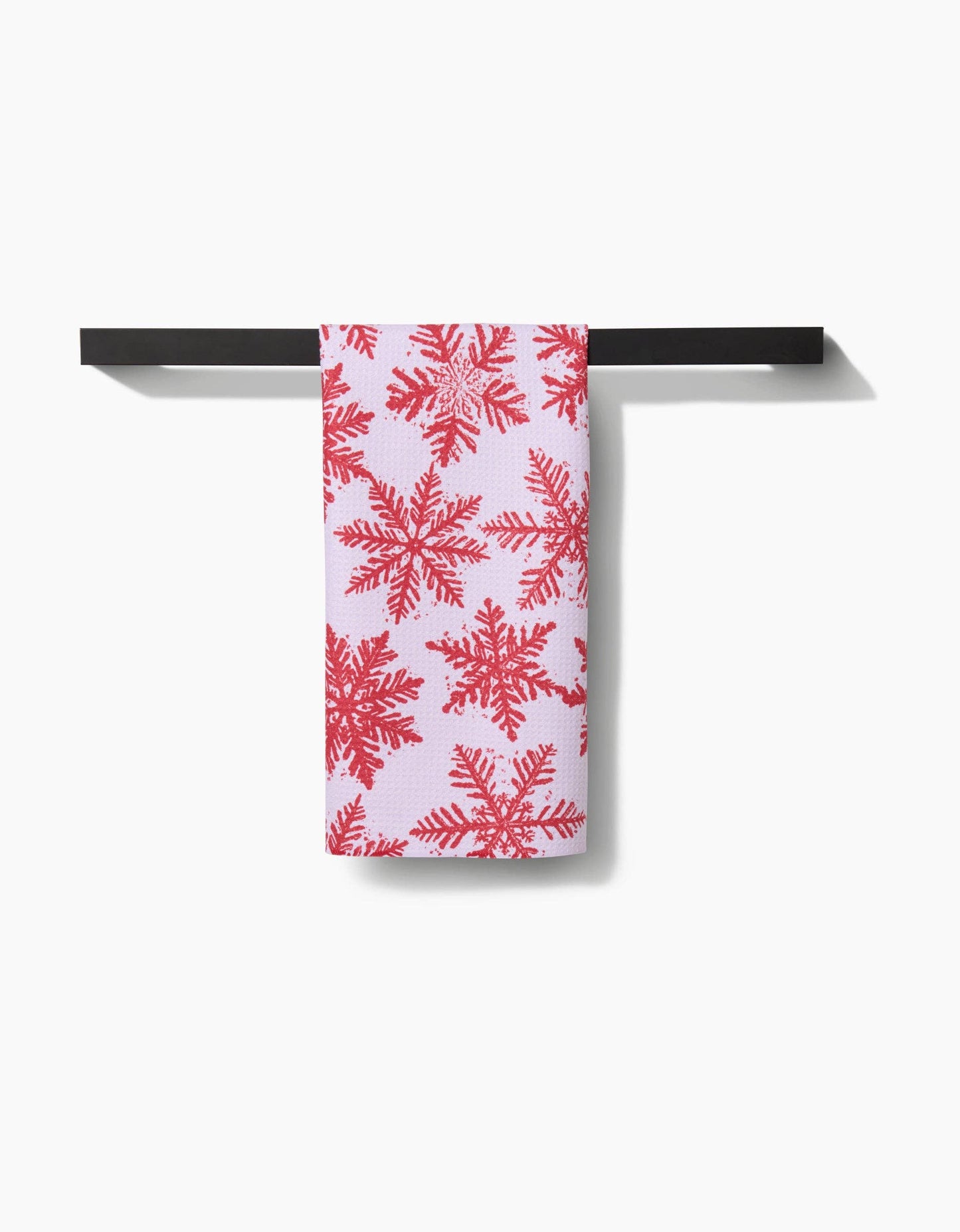 Geometry - Snowy Days Red Tea Towel