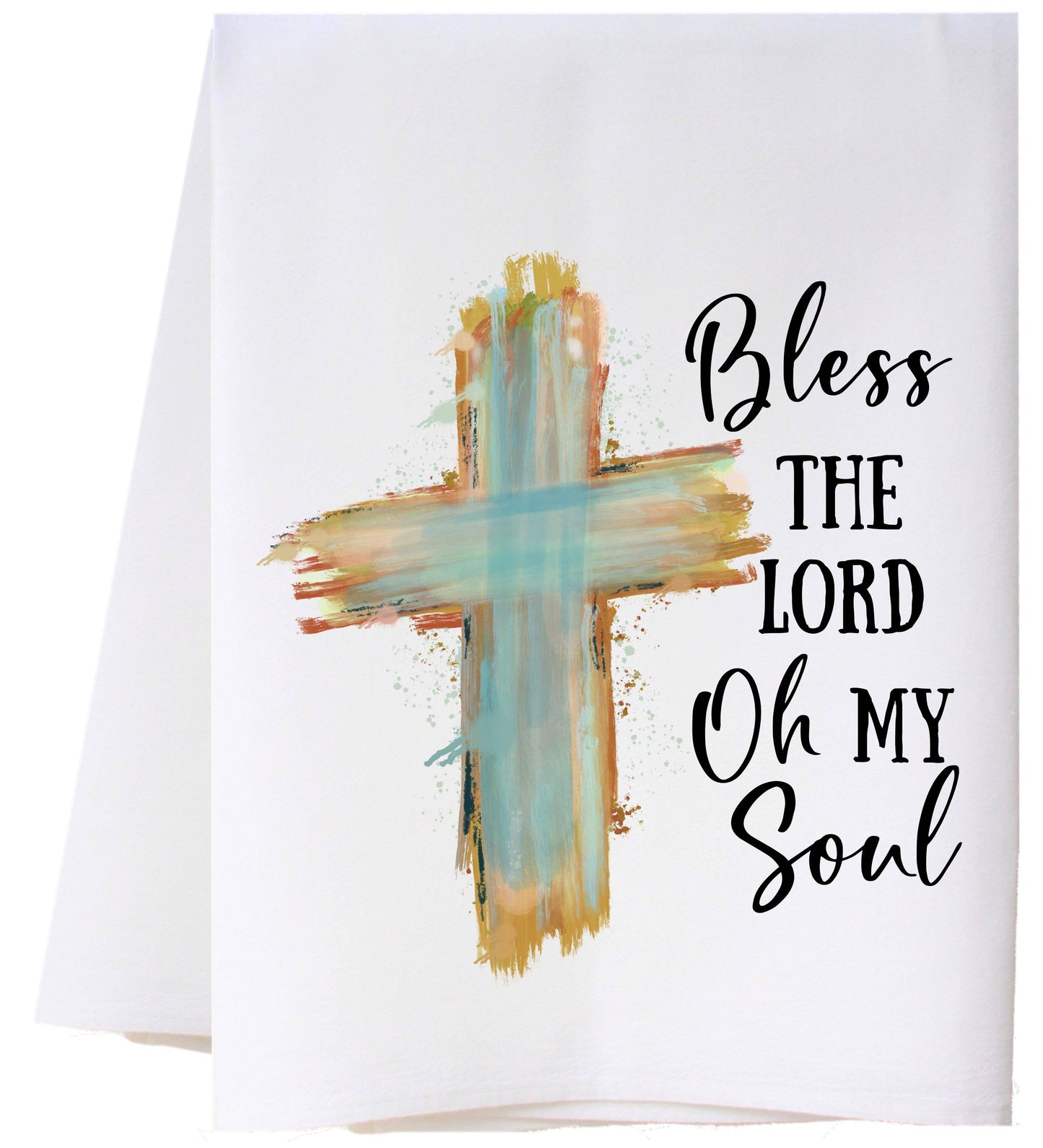 BLESS THE LORD CROSS FLOUR SACK TOWEL