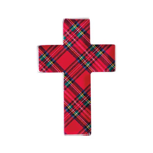 Red Tartan Acrylic Cross