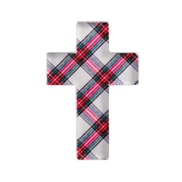 White Tartan Acrylic Cross