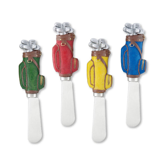 Supreme Housewares - 4-Piece Golf Bags Polyresin Cheese Spreader