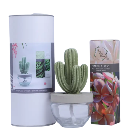 Cactus Ceramic DIFFUSER -Gift Set 2 PC
