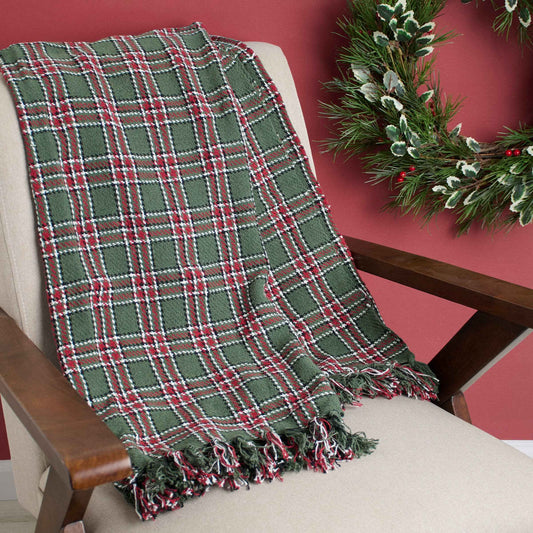 Cabin Christmas Plaid Throw
