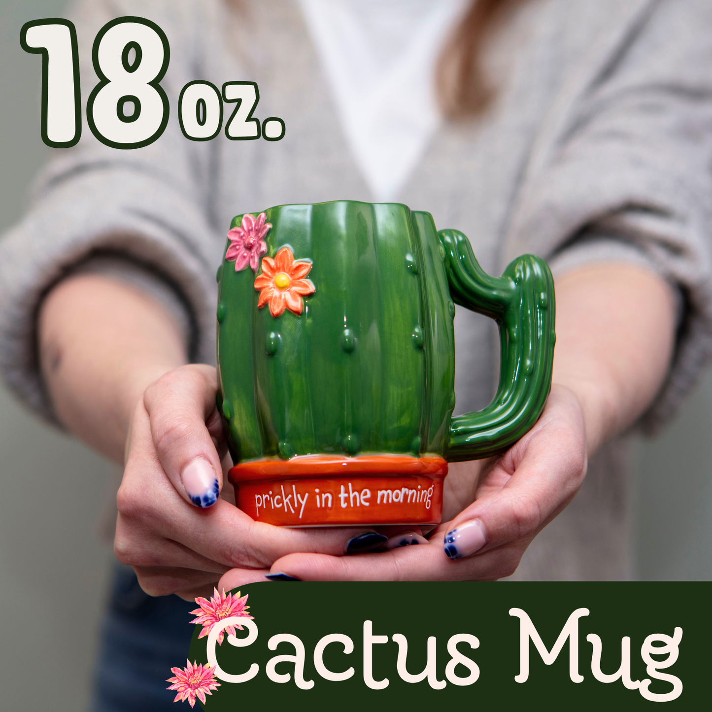 Prickly in the Morning Funny Cactus Mug - Houseplant Gift