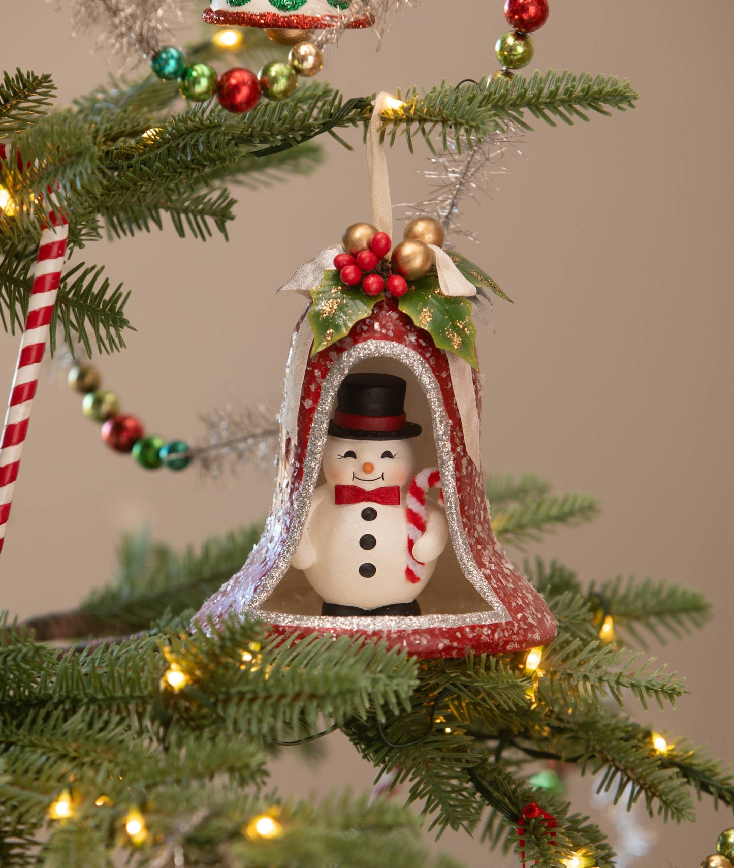 Bethany Lowe Designs - Kitschmas Snowman in Bell