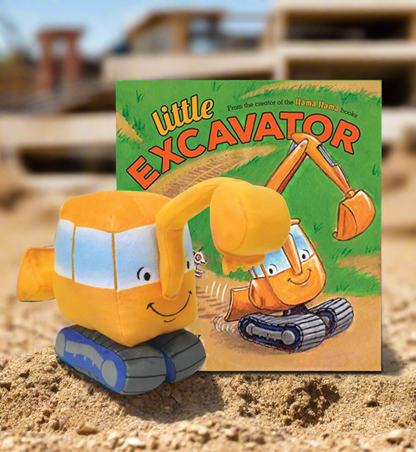 Little Excavator Plush with hardcover book SOLD SEPARATELY
