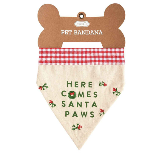 Here Comes Santa Paws Pet Bandana