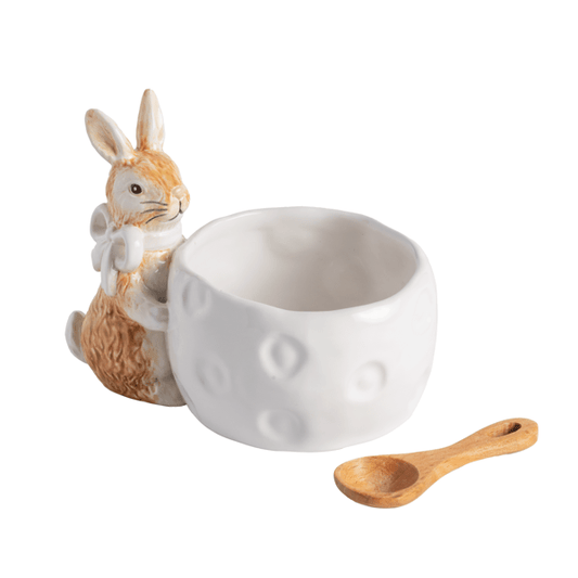 White Bow Bunny Candy Dish
