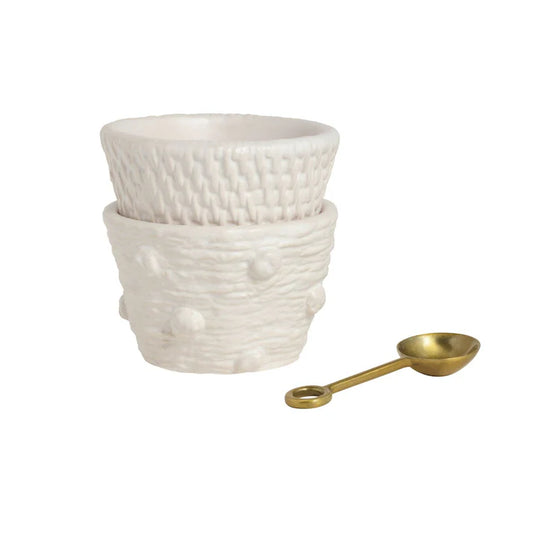 Woven Ceramic Tidbit Set