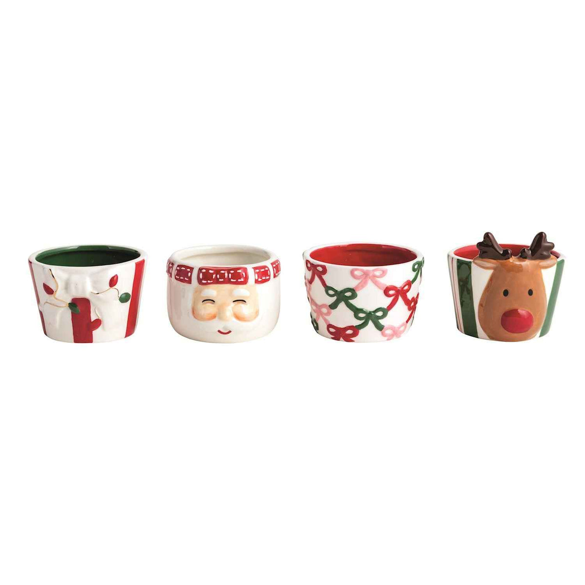 Christmas Bow Tidbit Dishes Assorted!