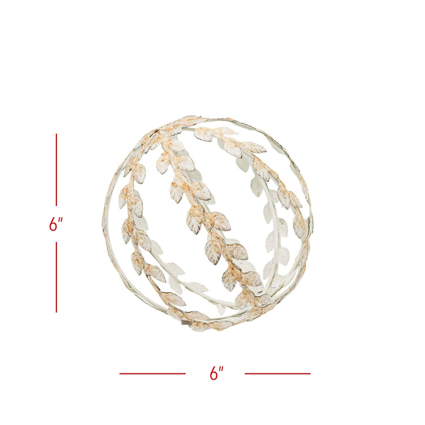 Antique Finish Metal Floral Decorative Accent