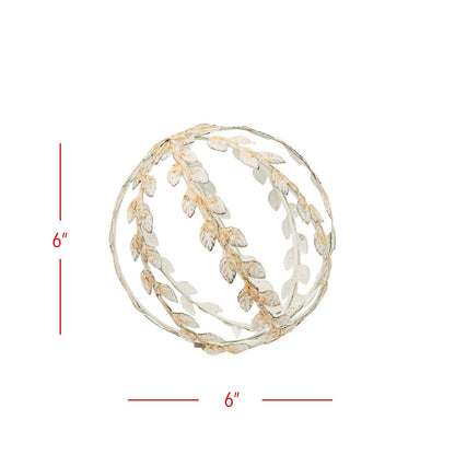 Antique Finish Metal Floral Decorative Accent