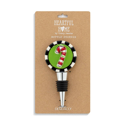 Candy Cane Bottle Stopper