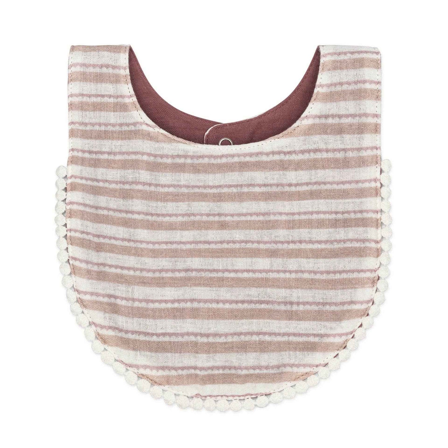 Crane Baby - Violet Floral Cotton Baby Bib Set (3 Pack)