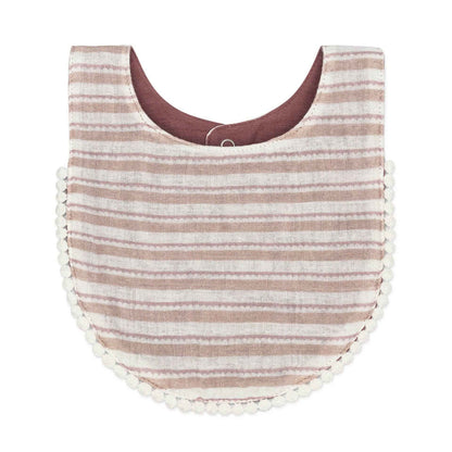 Crane Baby - Violet Floral Cotton Baby Bib Set (3 Pack)