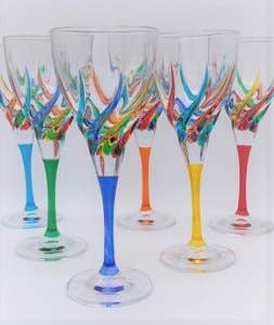 Trix  Multi Wine Glass Venetian Crystal