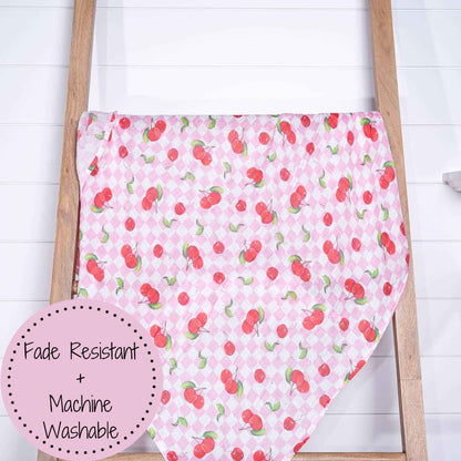 LollyBanks - Cherry on Top Baby Muslin Swaddle Blanket