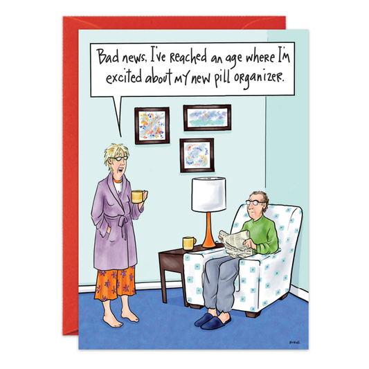 Pill Organizer Birthday Card