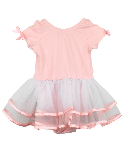 RuffleButts + RuggedButts - Girls Pink Ballet Tutu Dance Leotard