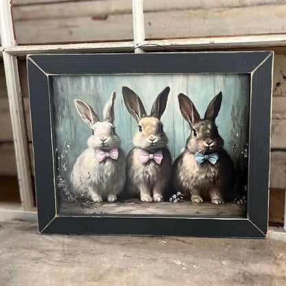 THREE BOW BUNNIES