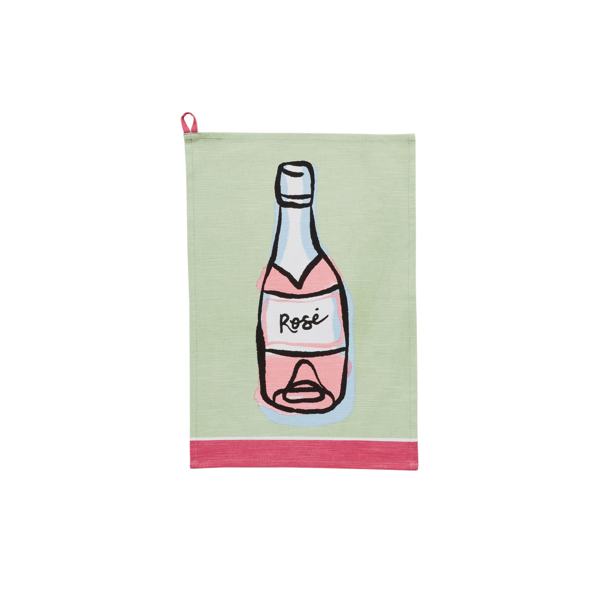 Rose Trim Cocktail Towel