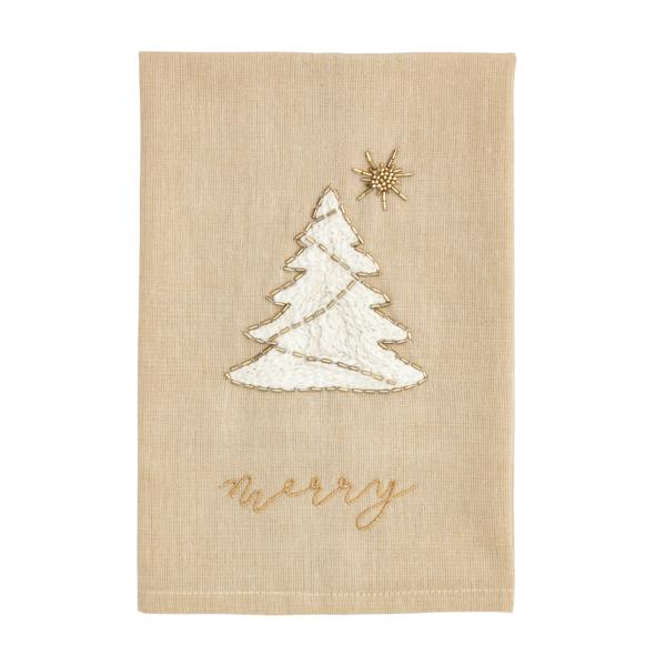 Tree Embroidered Towel