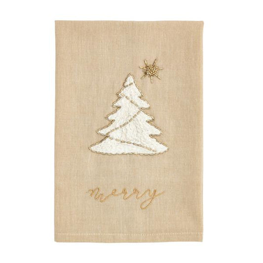 Tree Embroidered Towel