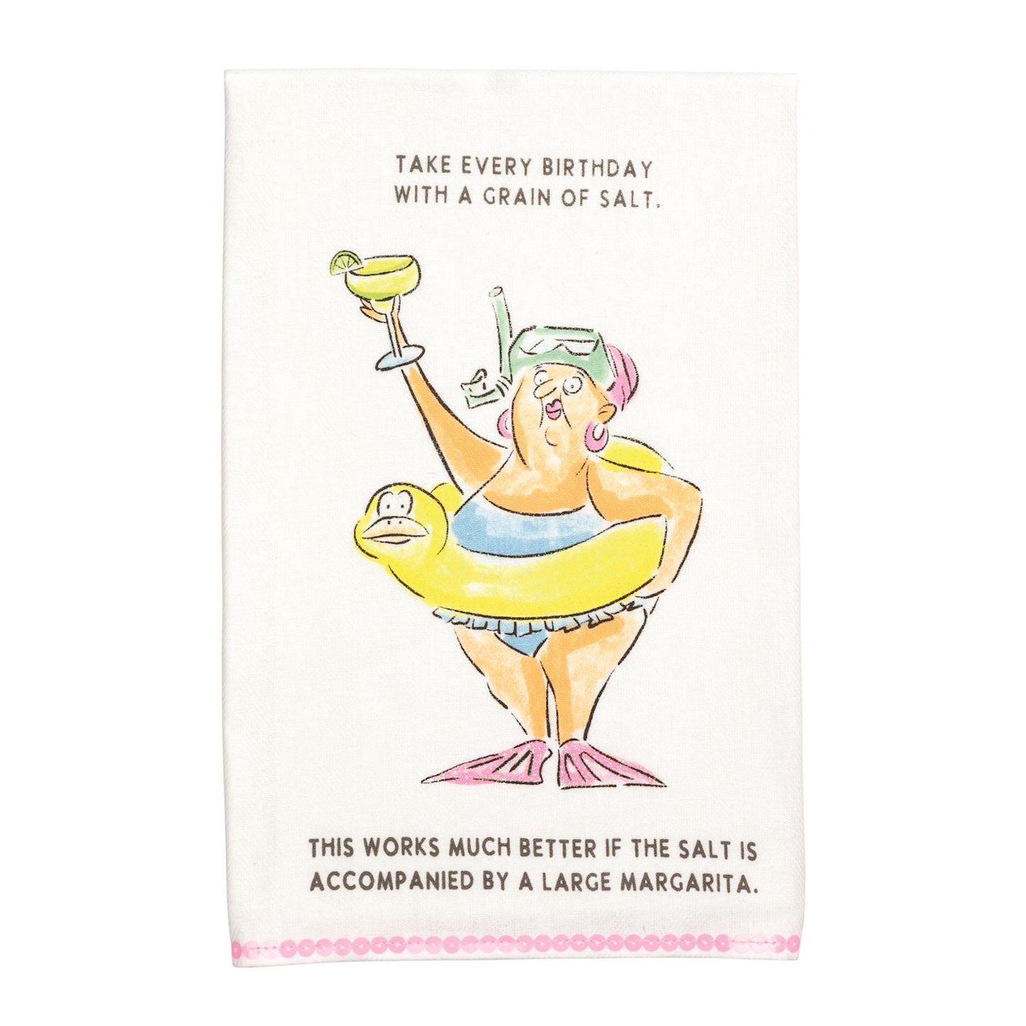 Margarita Birthday Sequin Towel