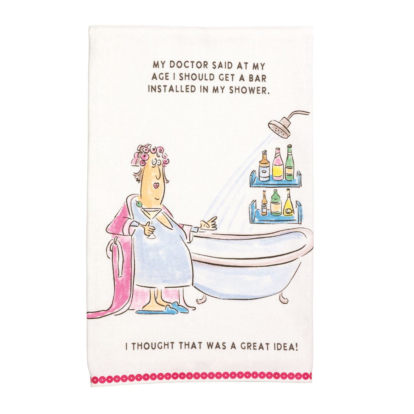 Shower Birthday Sequin Towel
