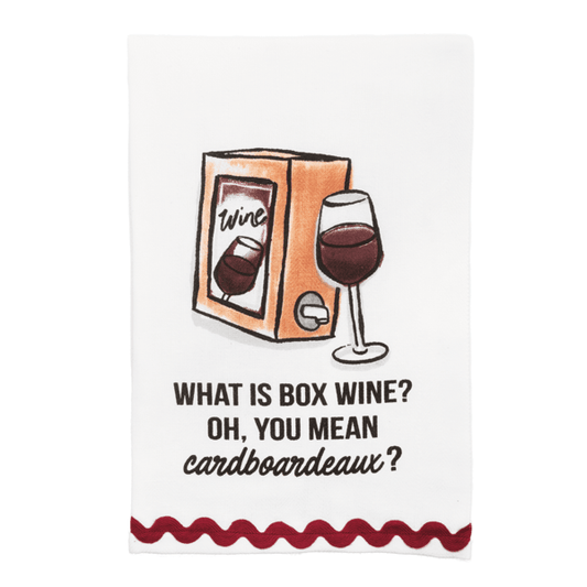 Box Wine Printed Towel