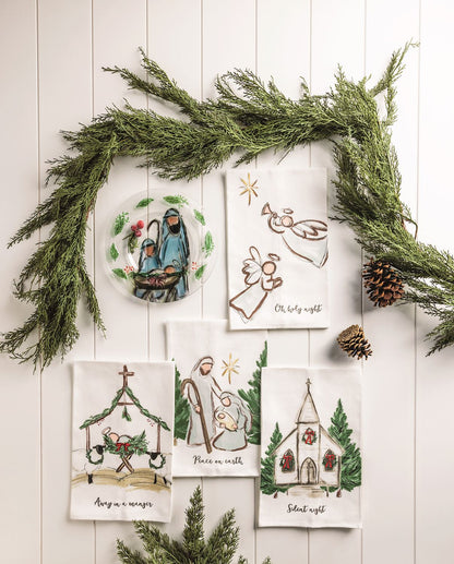 Silent Night Church Poplin Hand Towel, view 2