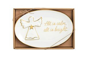 All Is Calm Gold Edge Plate