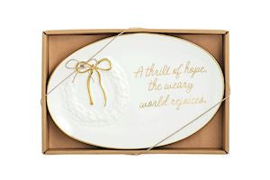 Weary World Rejoices Gold Edge Plate