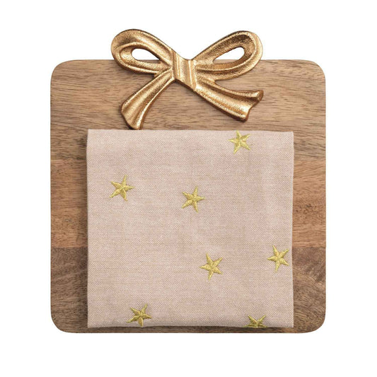 Gold Bow Square Board Set