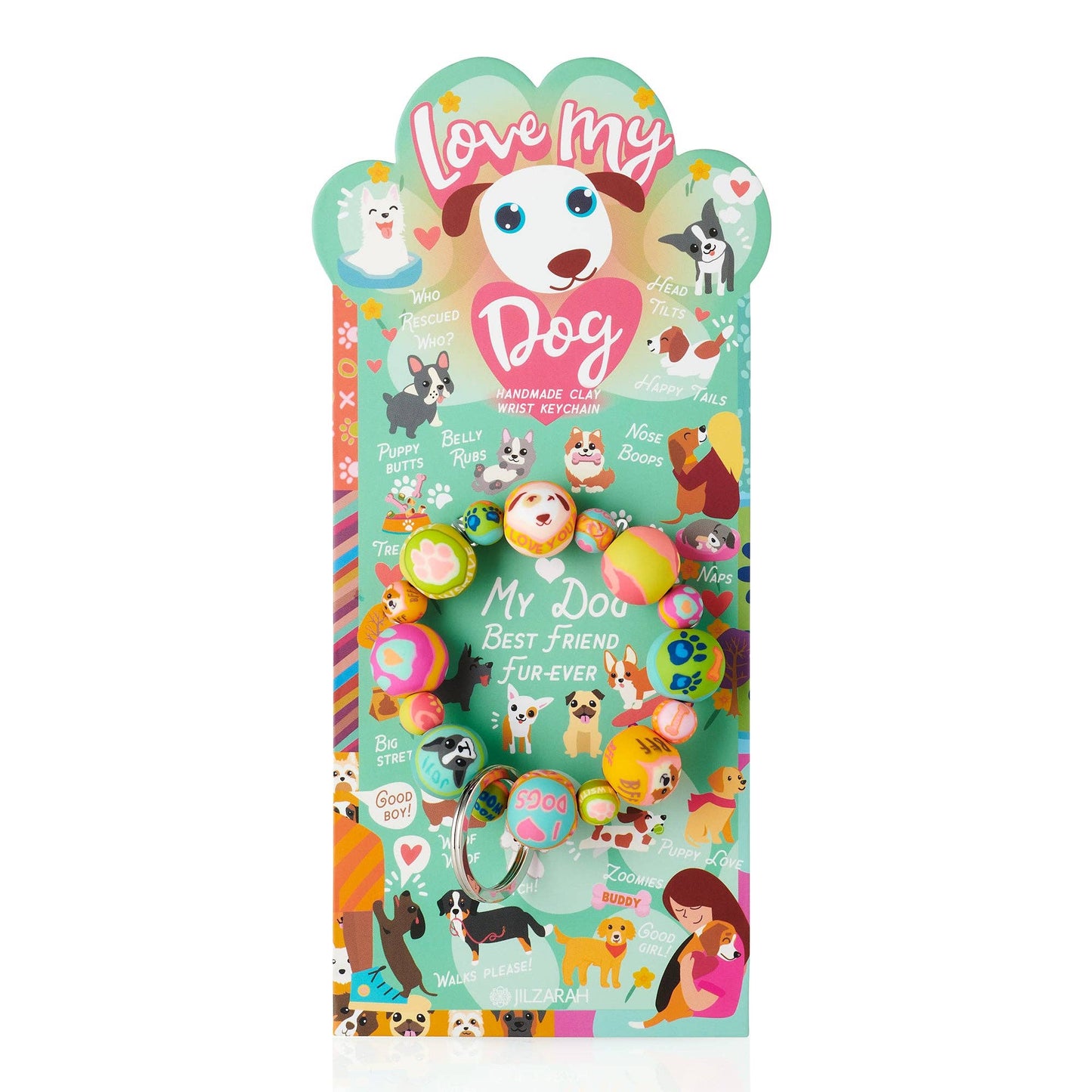 Love My Dog Wrist Keychain