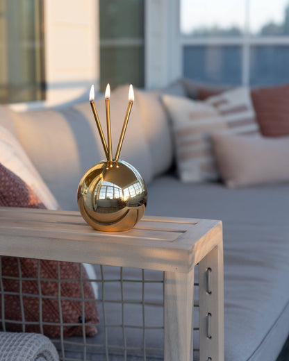 Neva Gold Metallic Vase for Everlasting Candles