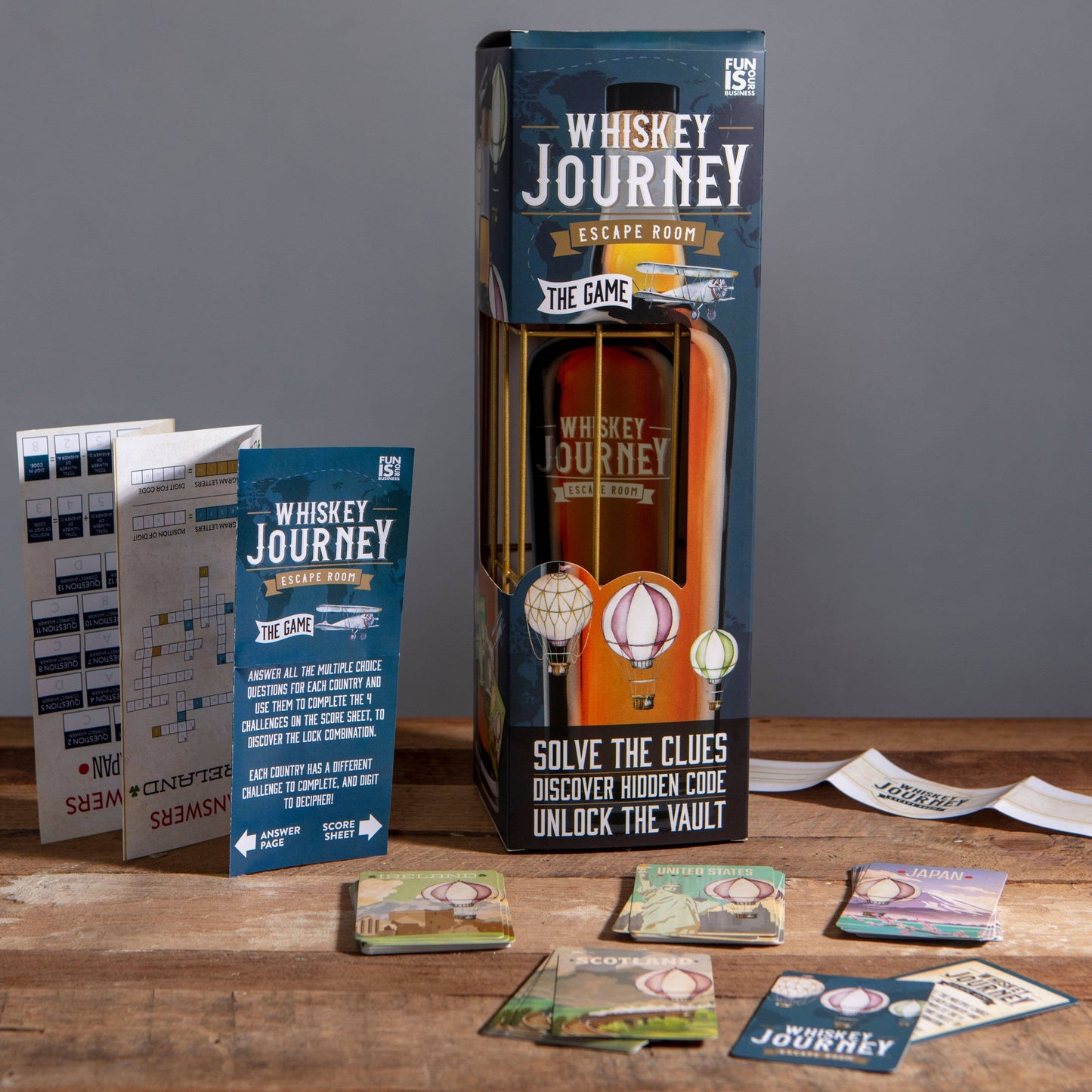 Whiskey Escape Room Puzzle Game - Men's Gifts for Christmas