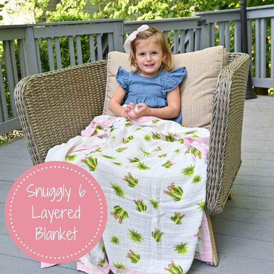 LollyBanks - Stuck On You  - Bamboo Succulent Baby Toddler Blanket