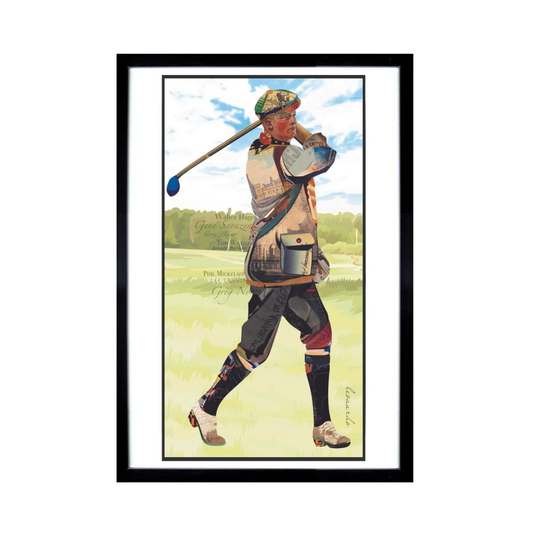 3D Collage Art | Golfer Male (40"x20")