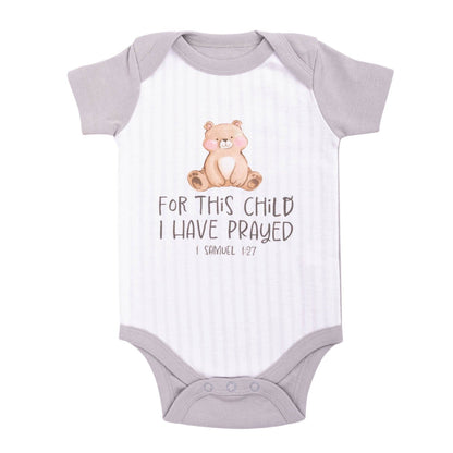 Divinity Boutique - Bodysuit: For This Child (1 Samuel 1:27),3-6 mo.