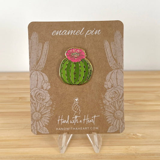 Cactus Barrel Enamel Pin
