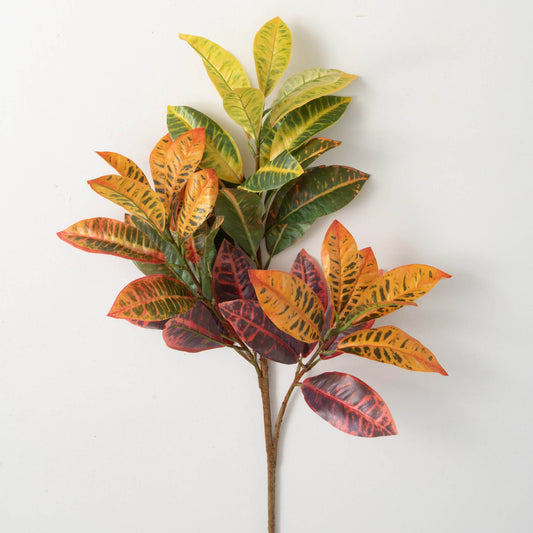 Leaf Stem, Croton Foliage 12.5"