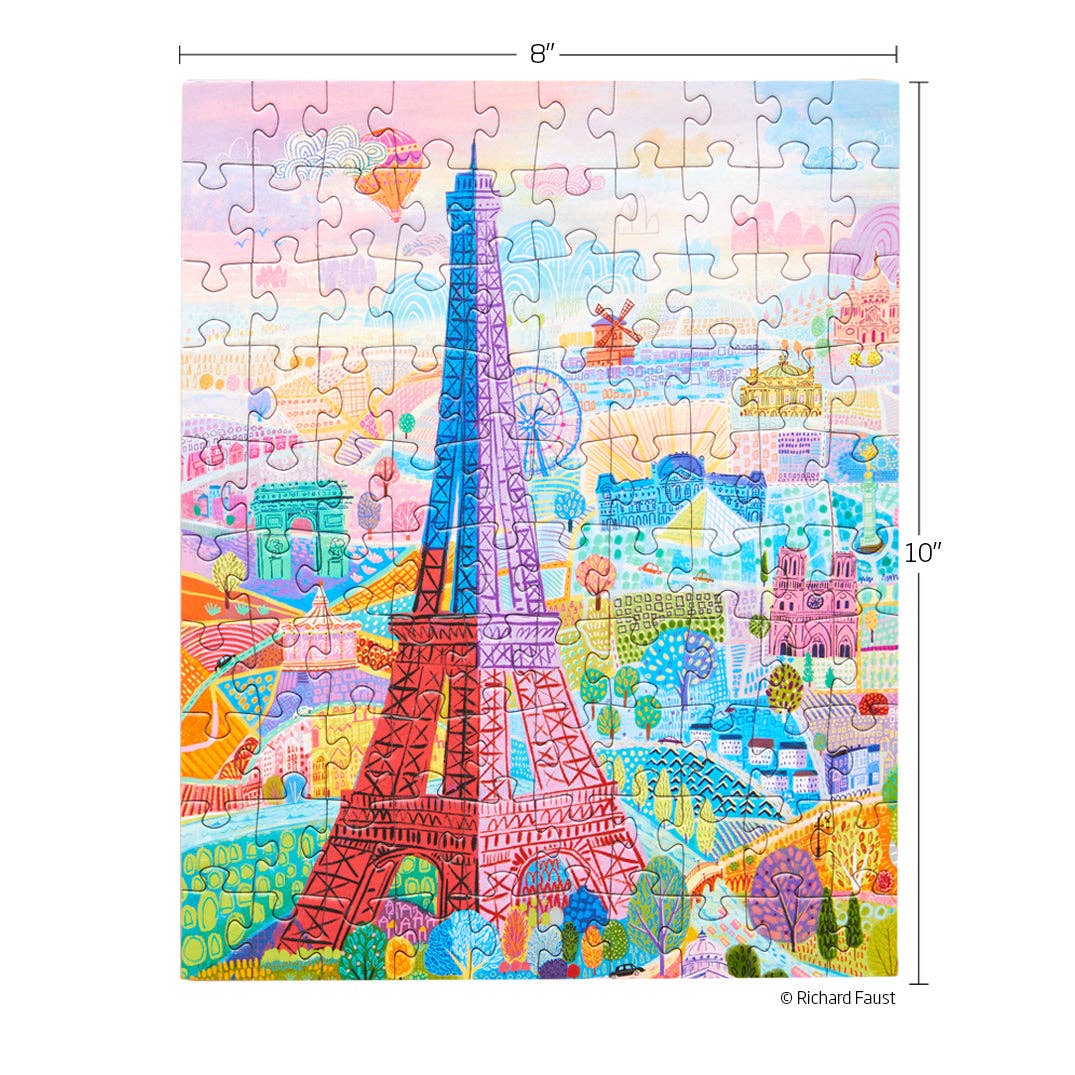 Paris Eiffel Tower 100 Piece Jigsaw Puzzle