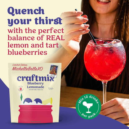 Craftmix - Blueberry Lemonade Cocktail / Mocktail Mixer - 24ct Caddy