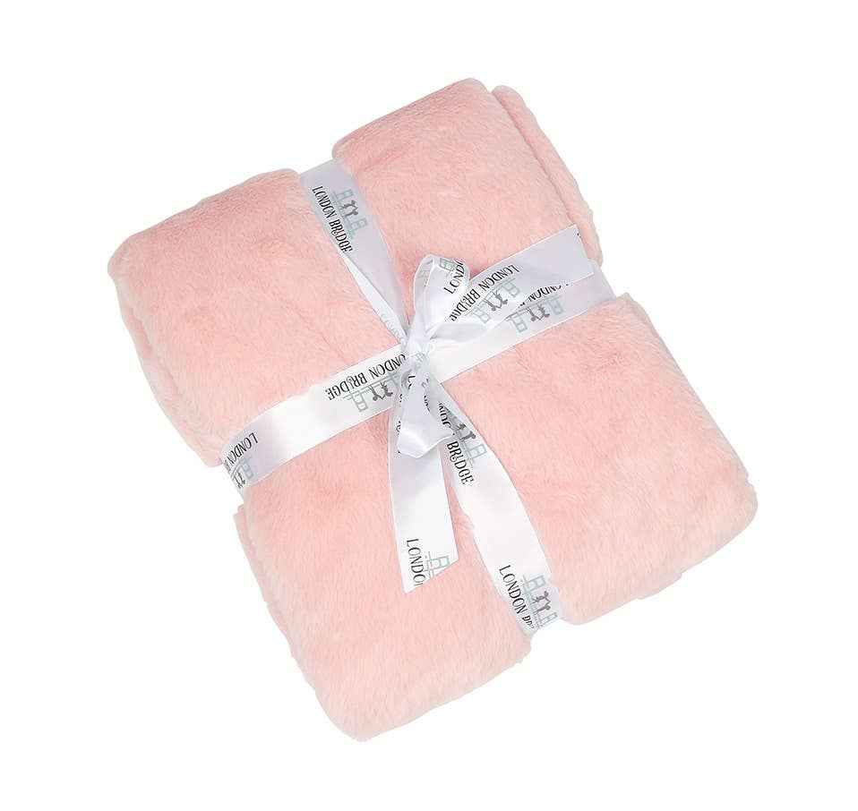 Light Pink Soft Fur Blanket
