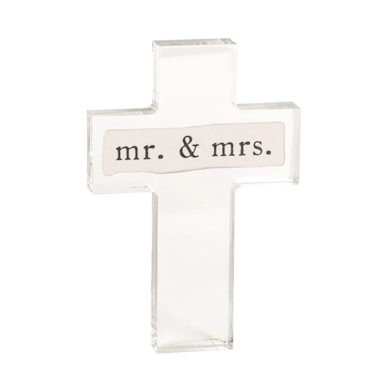 Mr Mrs Recycled Paper Cross