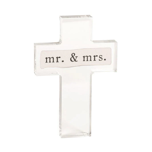 Mr Mrs Recycled Paper Cross