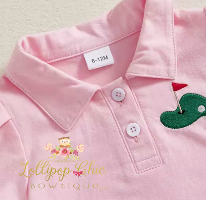 Toddler and Baby Girl Golf Pleated Dress : 18-24M