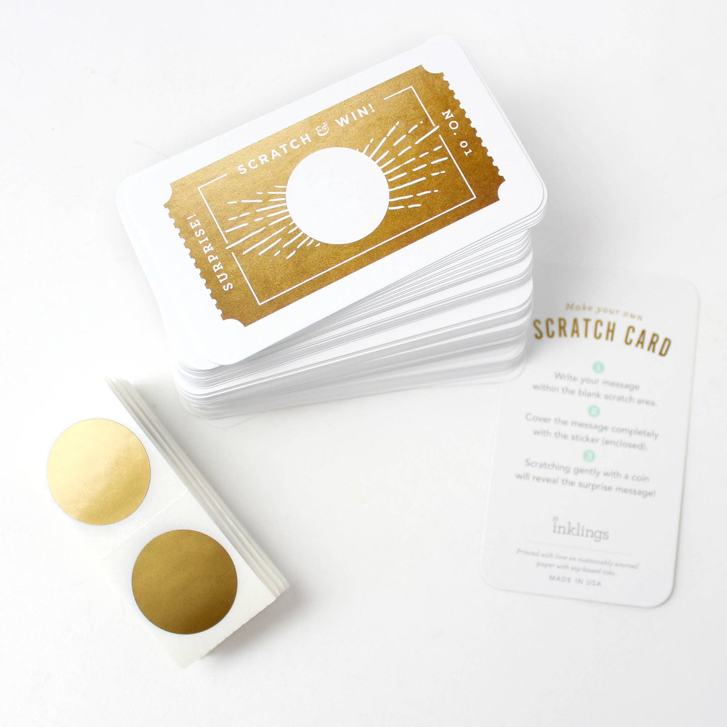 100 Customer Scratch-off Cards - Golden Ticket